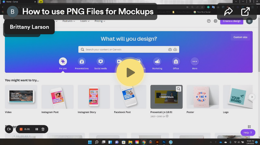 How to use PNG Files for Mockups